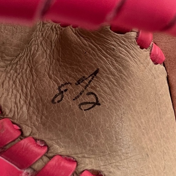 Jack Rogers Flat Pink Red Sandals Size 8 1/2 Women's - Picture 4 of 9